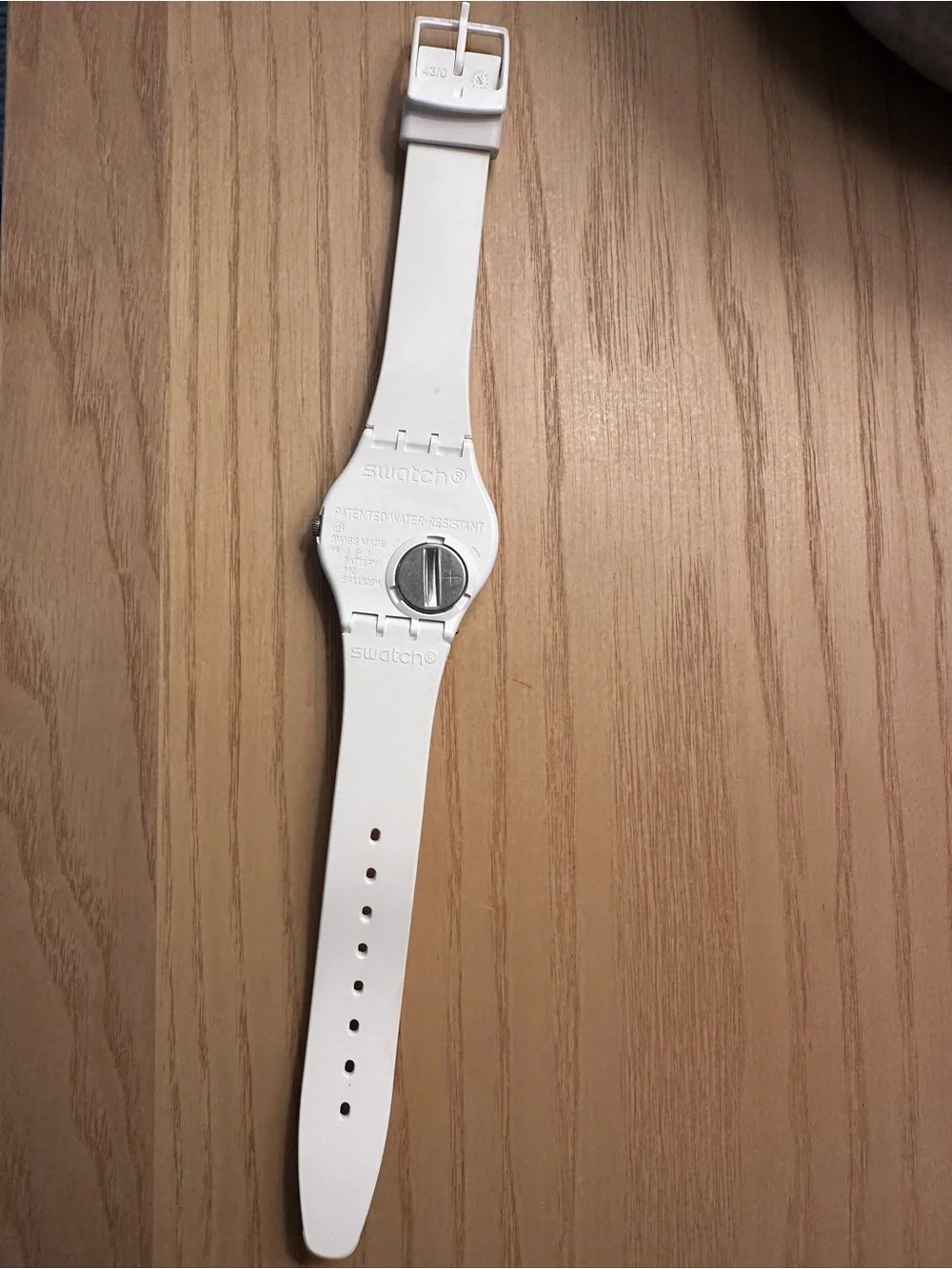 Swatch Time To Blue Small White Watch EUC